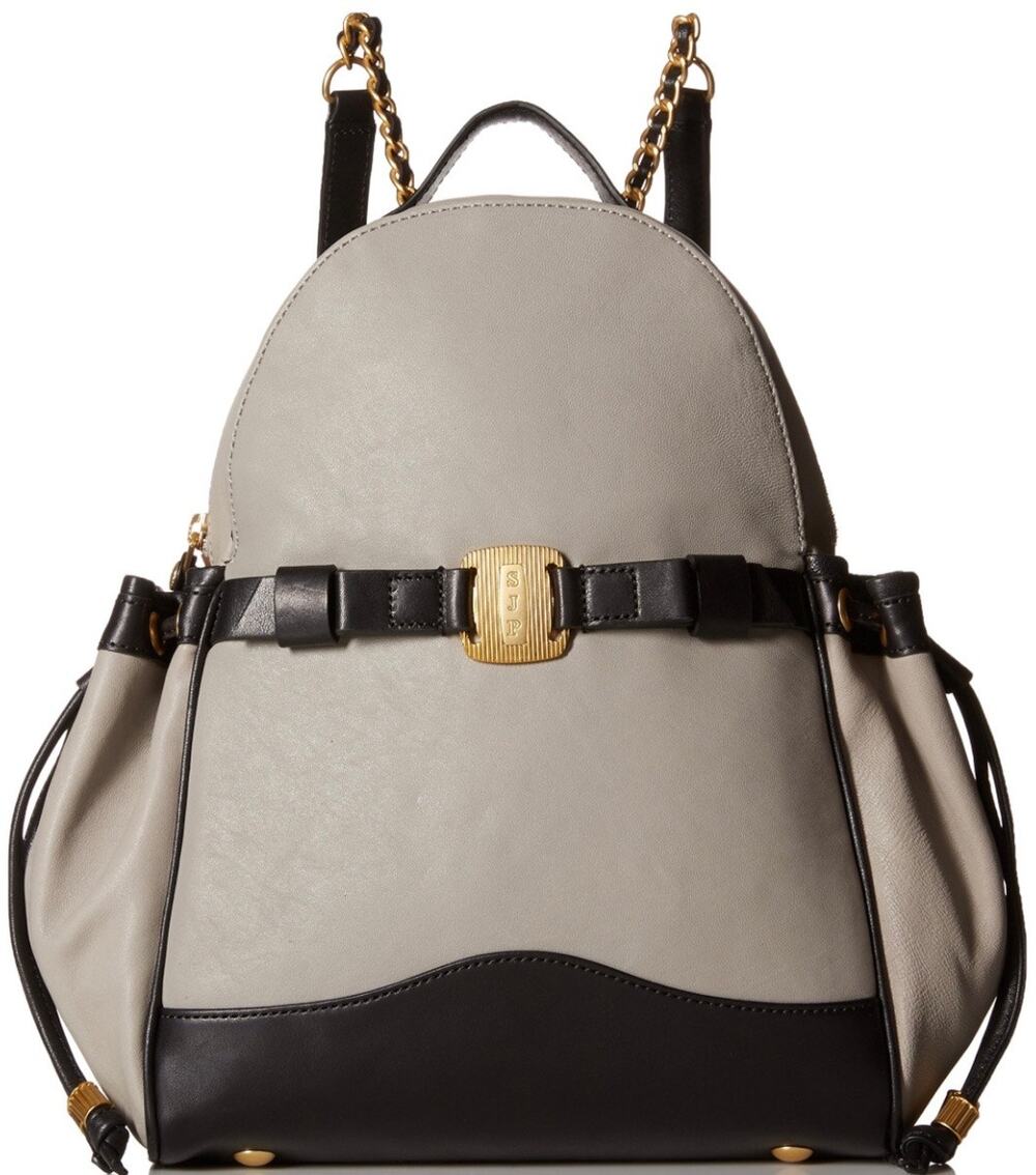 SJP by Sarah Jessica Parker Uni Backpack leather & chain straps stylish bow bag